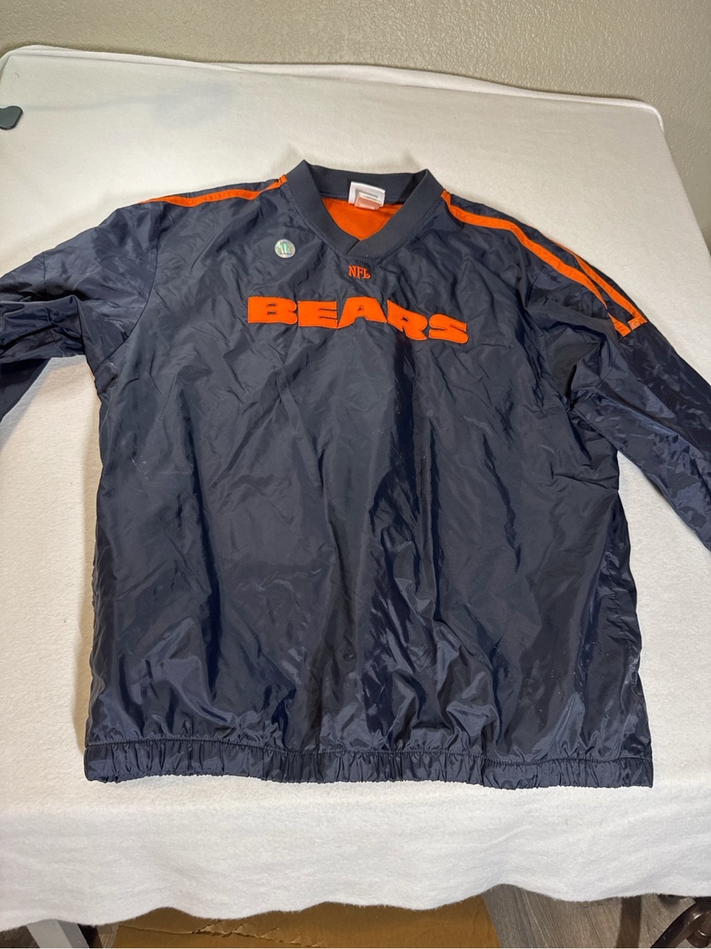 VTG Chicago Bears NFL Sideline Pullover Windbreaker Jacket